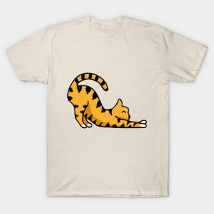 2D ginger cat stretching T-Shirt